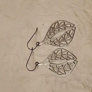 Silver tone earrings